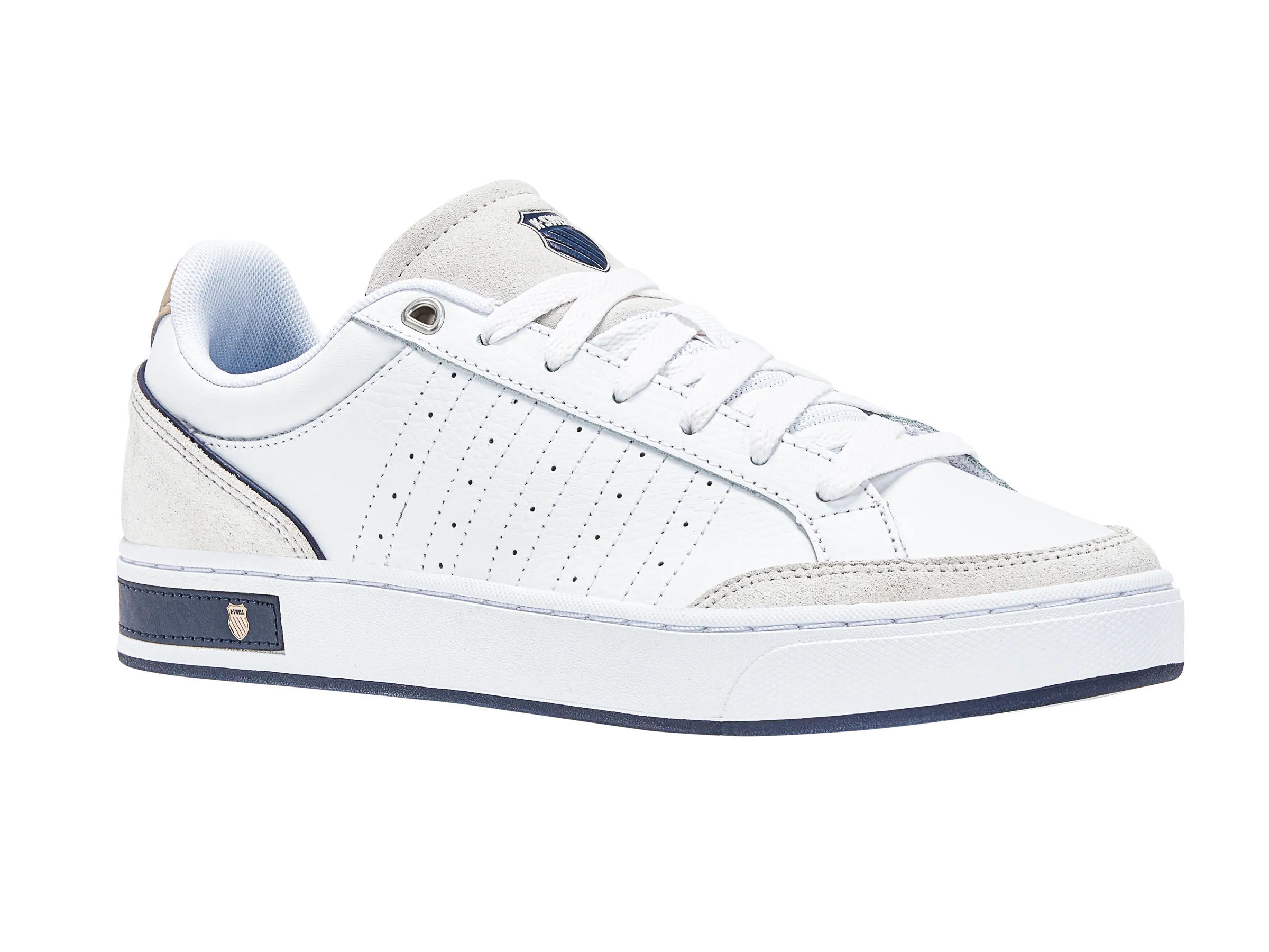 07411-122-M | COURT BLOCK | WHITE/IRISH CREAM/NAVY