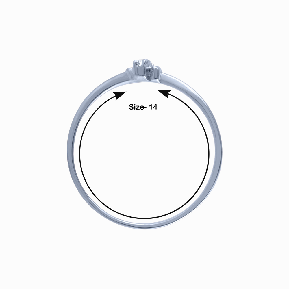 14k (585) White Gold And Diamond Ring For Women