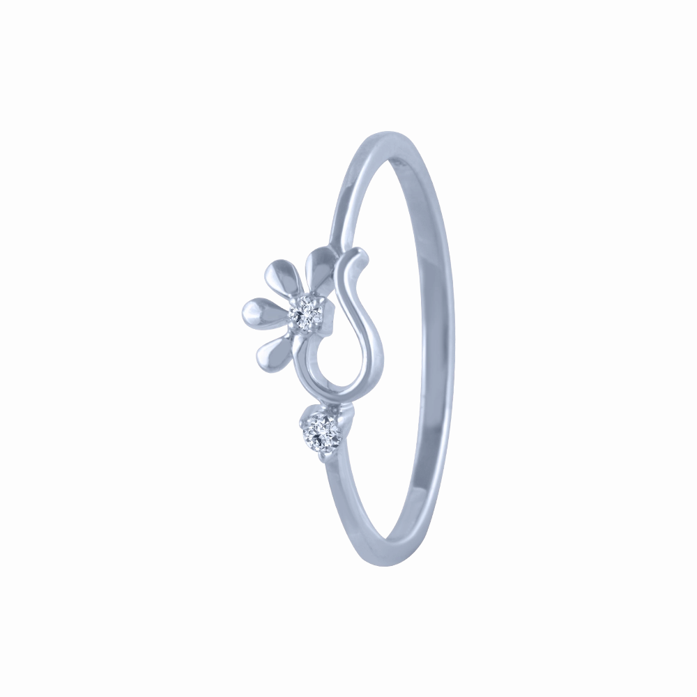 14k (585) White Gold And Diamond Ring For Women