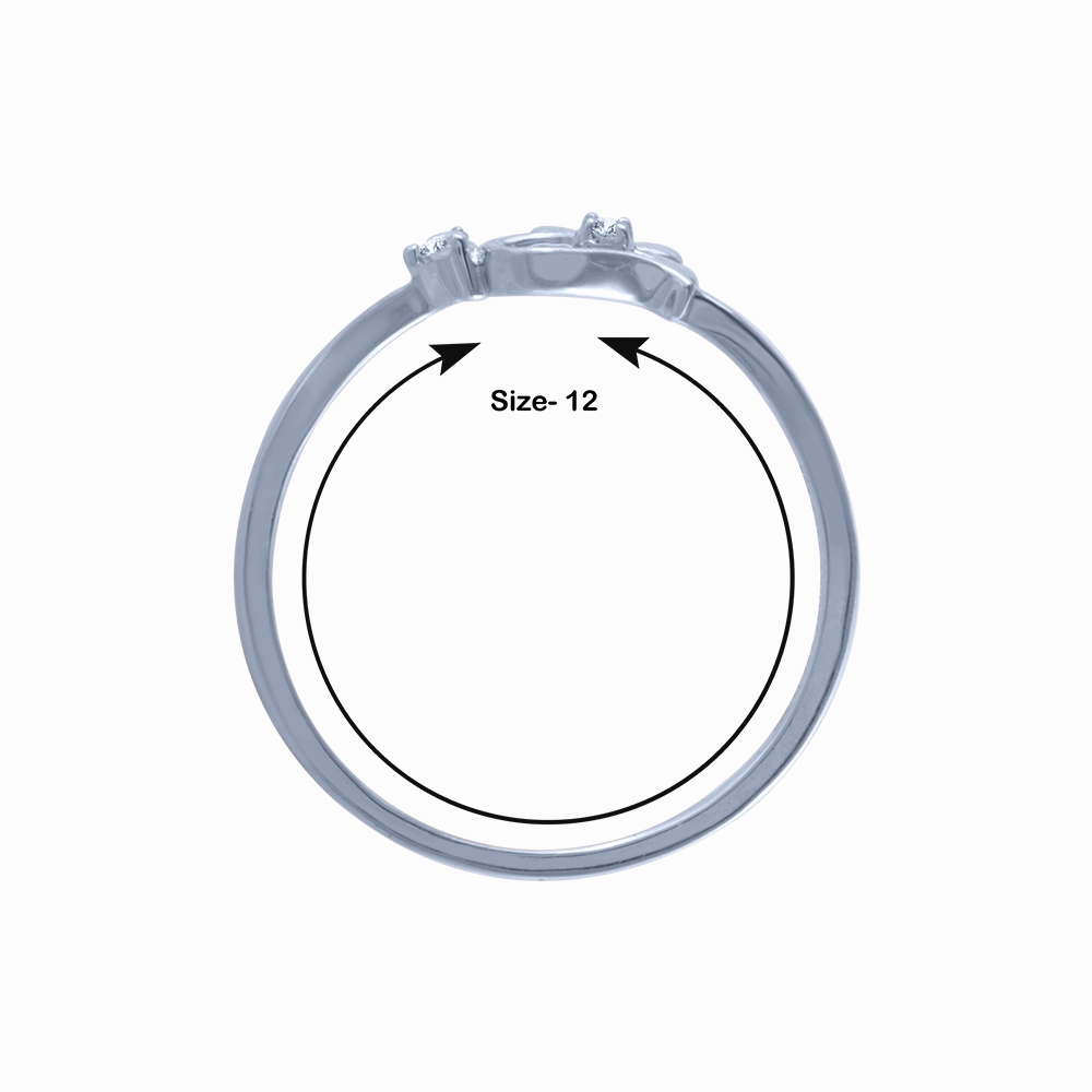 14k (585) White Gold And Diamond Ring For Women