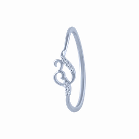 14k (585) White Gold And Diamond Ring For Women