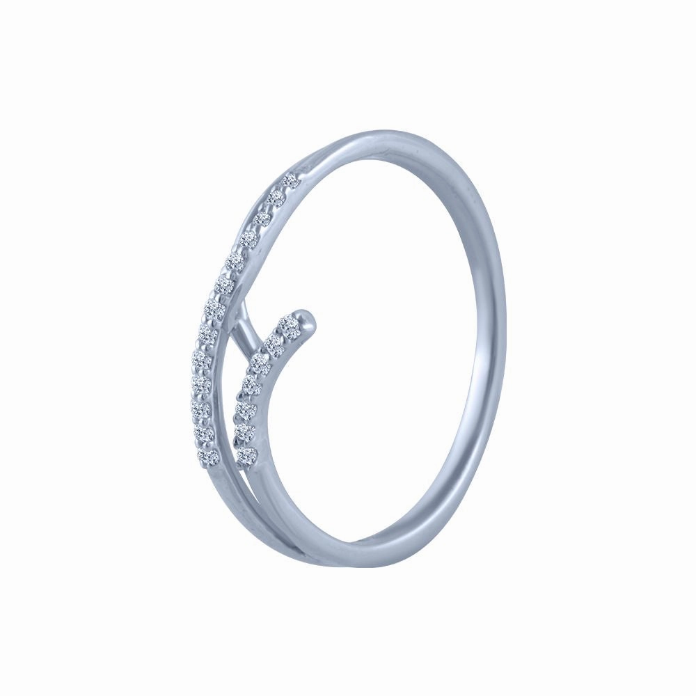 14k (585) White Gold And Diamond Ring For Women