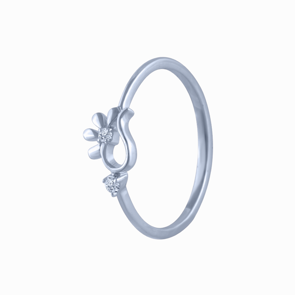 14k (585) White Gold And Diamond Ring For Women