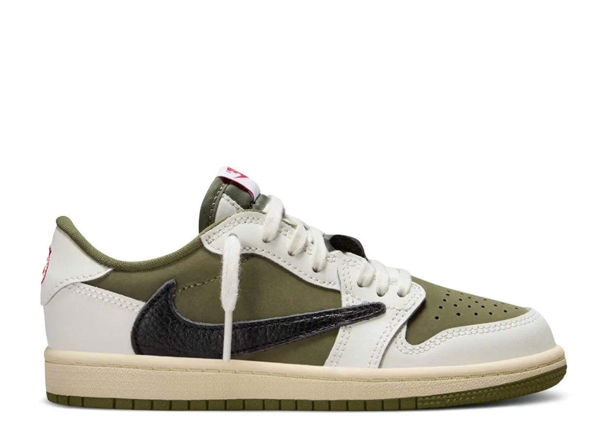 Air Jordan 1 Low OG SP x Travis Scott 'Medium Olive/ Reverse Olive' (PS)