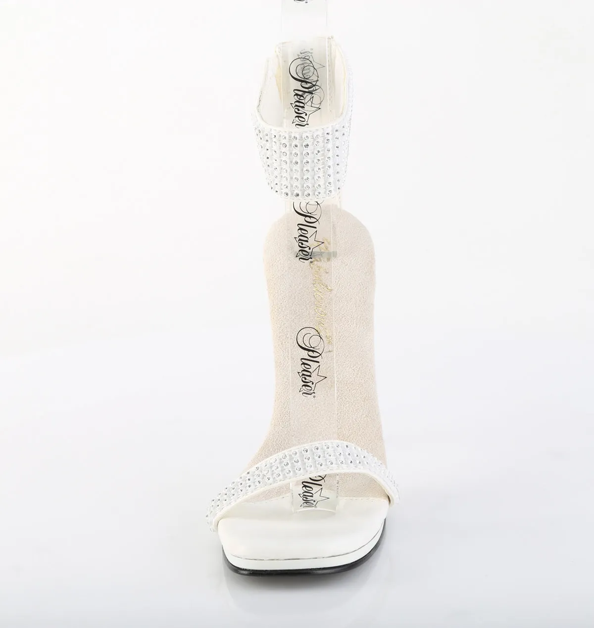 CHIC-40 White Faux Leather-RS/White Shoes