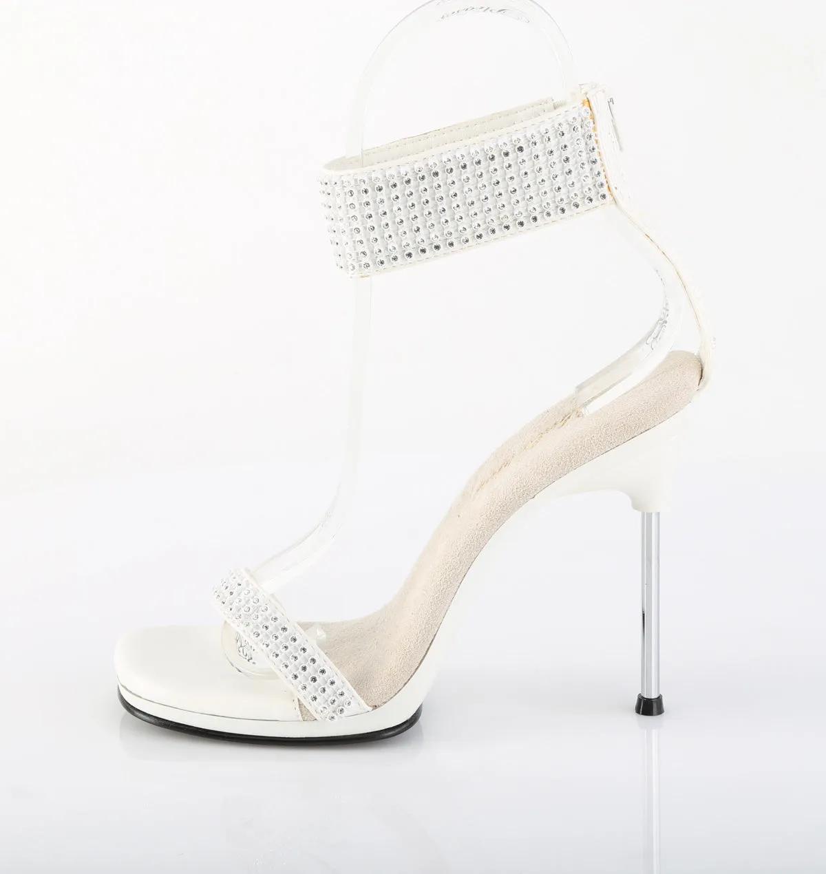 CHIC-40 White Faux Leather-RS/White Shoes