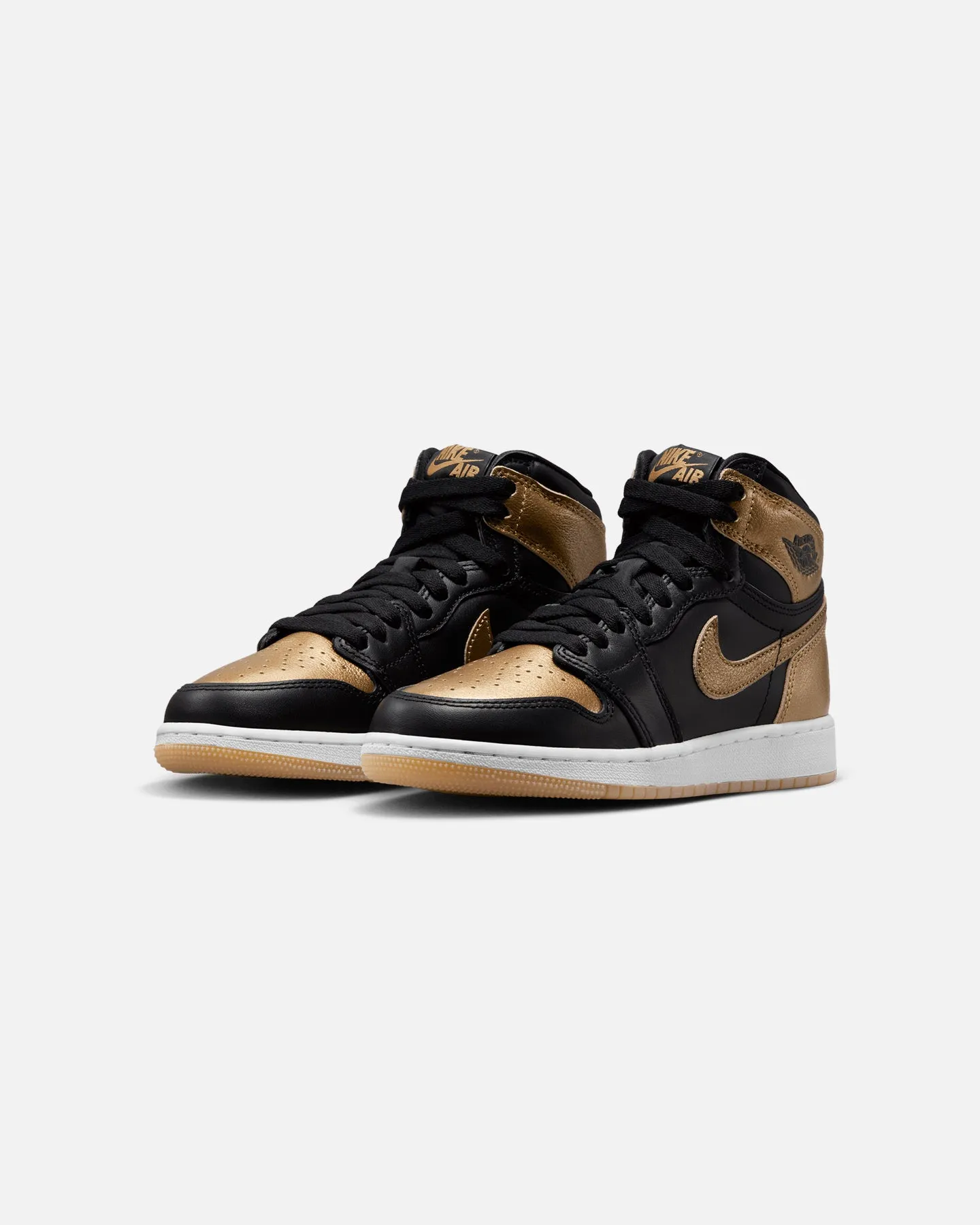 Jordan Kids' Air Jordan 1 High OG  (GS)"Metallic Gold" Black/Metallic