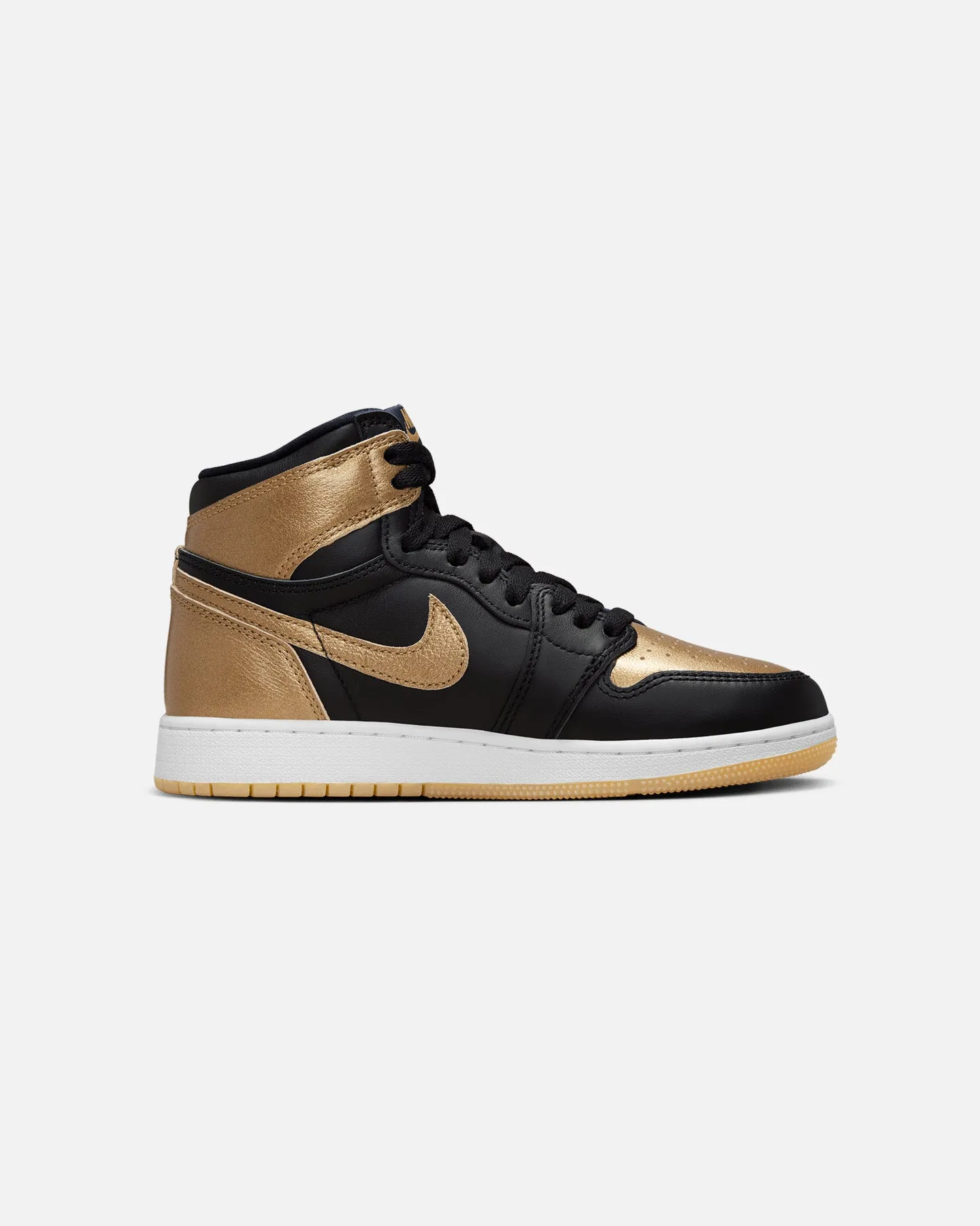 Jordan Kids' Air Jordan 1 High OG  (GS)"Metallic Gold" Black/Metallic