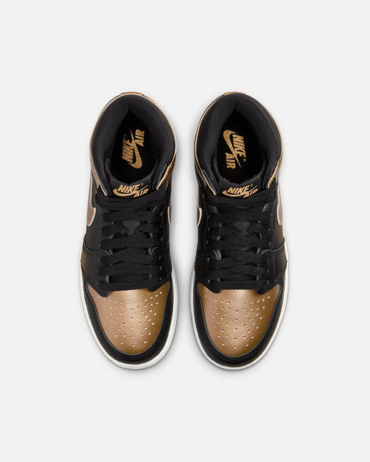 Jordan Kids' Air Jordan 1 High OG  (GS)"Metallic Gold" Black/Metallic