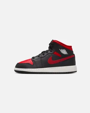 Jordan Kids' Air Jordan 1 Mid (GS) Black/Varsity Red