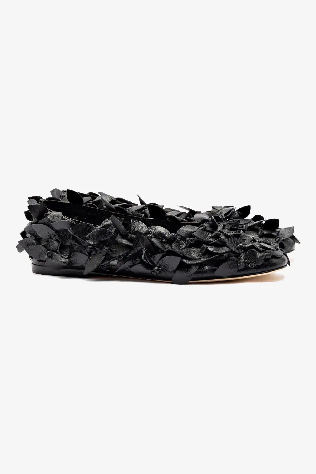 Larroud x Jonathan Cohen Ballet Flat In Black Leather