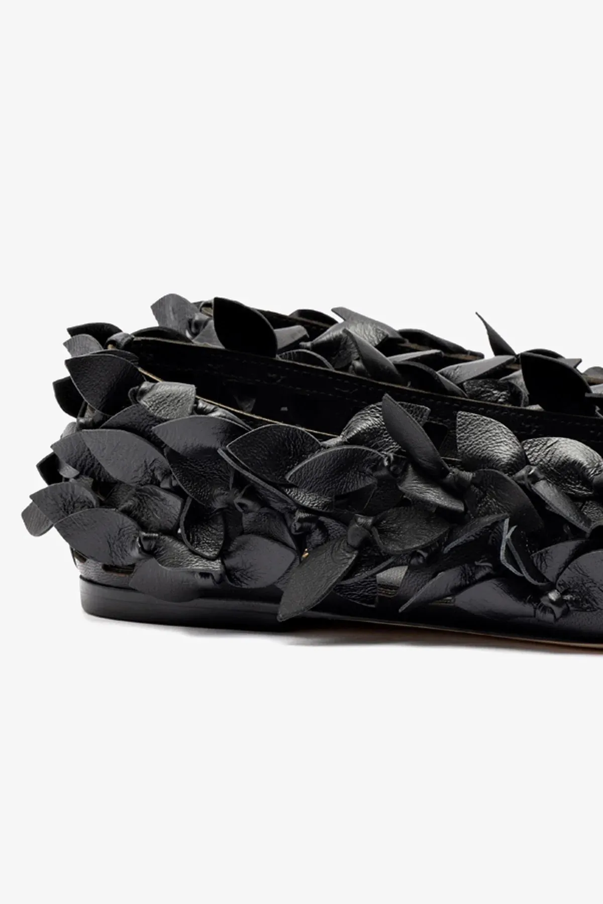 Larroud x Jonathan Cohen Ballet Flat In Black Leather