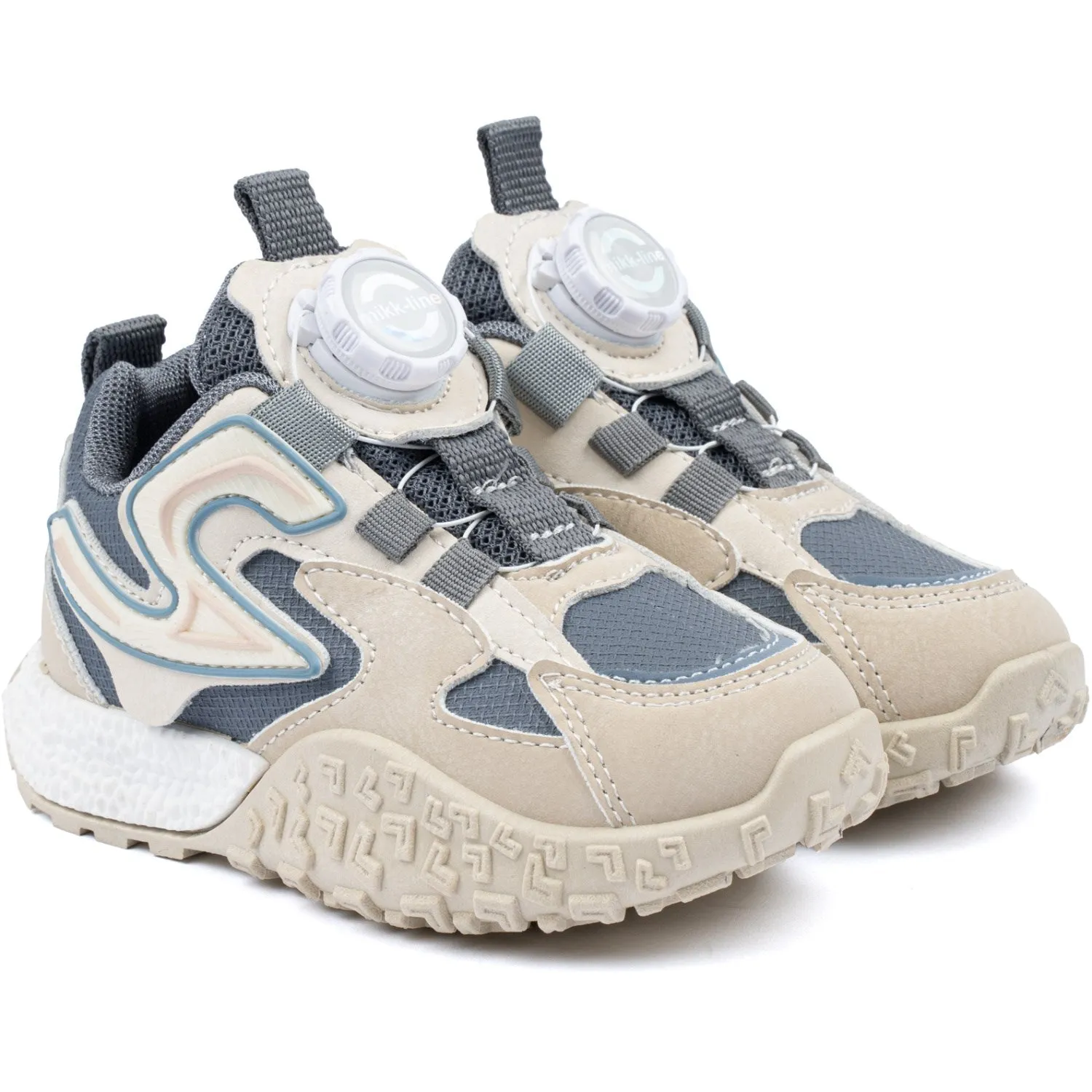 Mikk-Line Faded Denim Sneakers With Spin