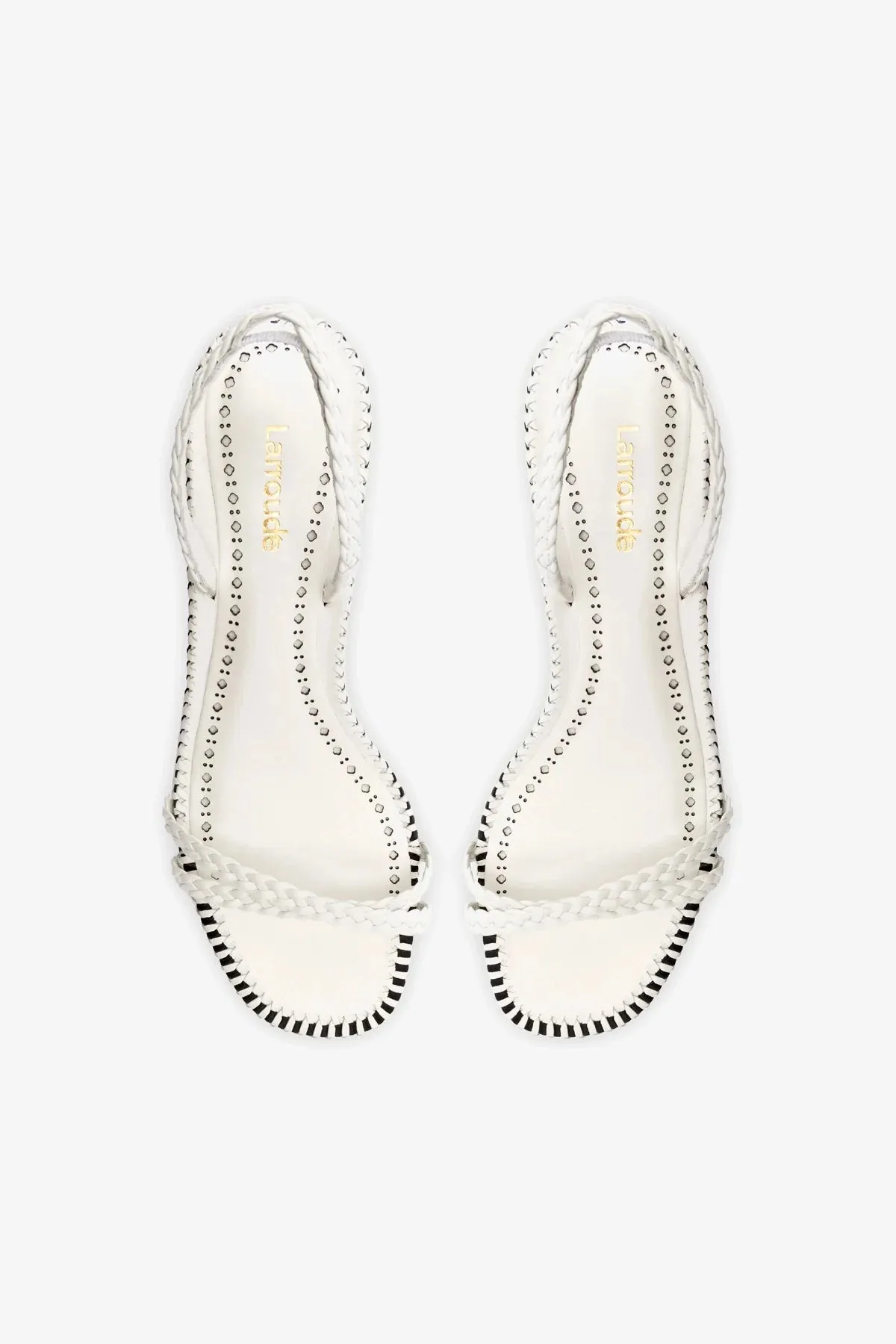 Mini Annie Sandal In White Leather