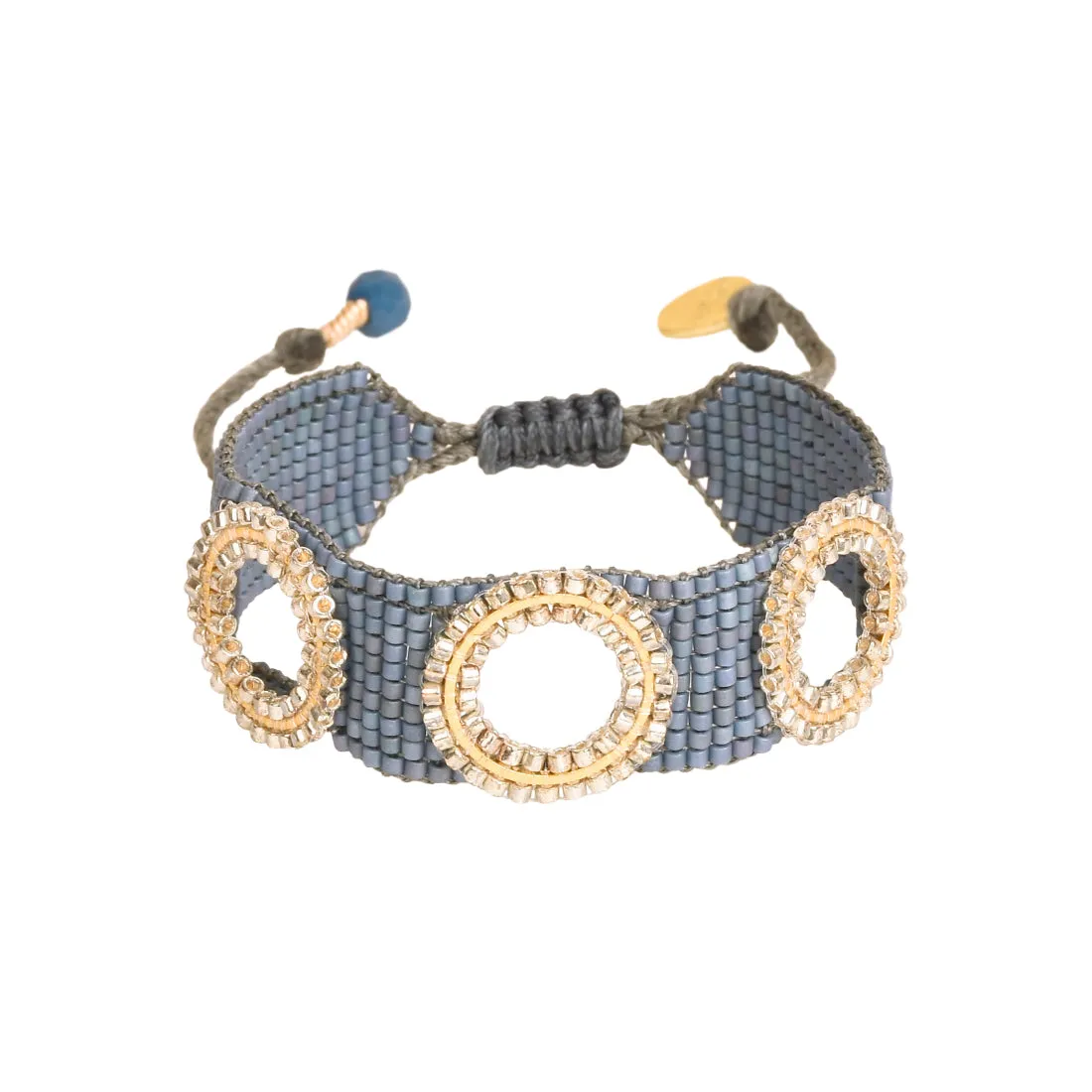 Mishky Threeos Blue Gold Bracelet