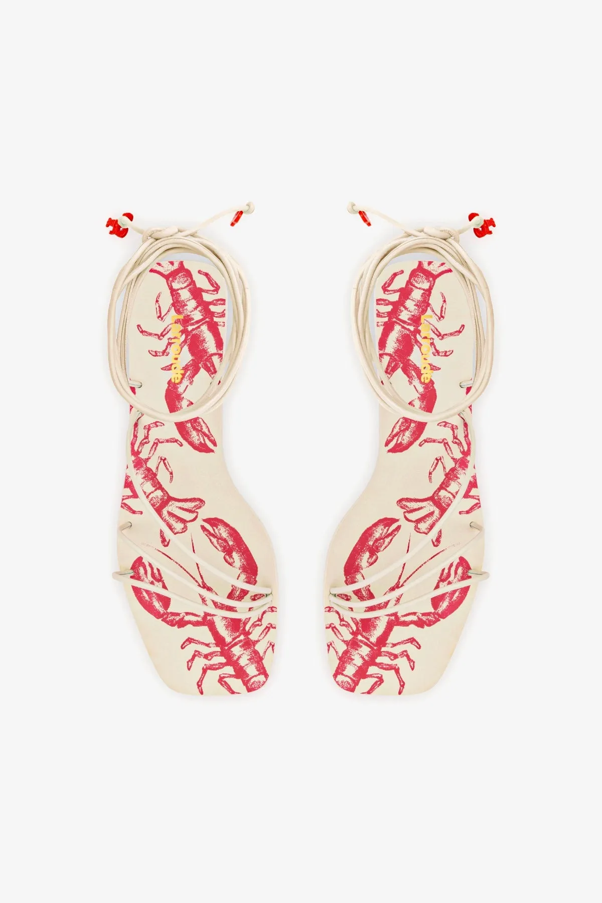 Nadia Flat Sandal In Ivory Leather
