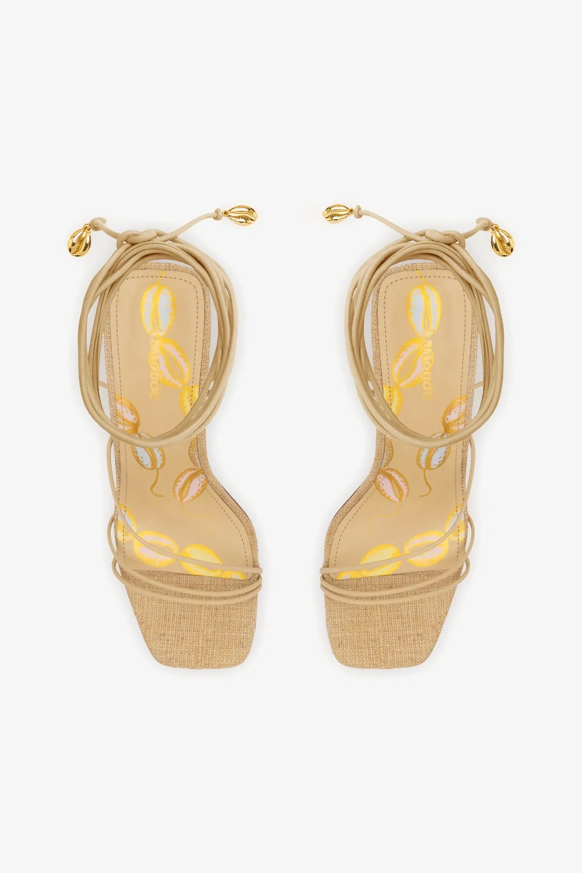 Nadia Sandal In Beige Leather