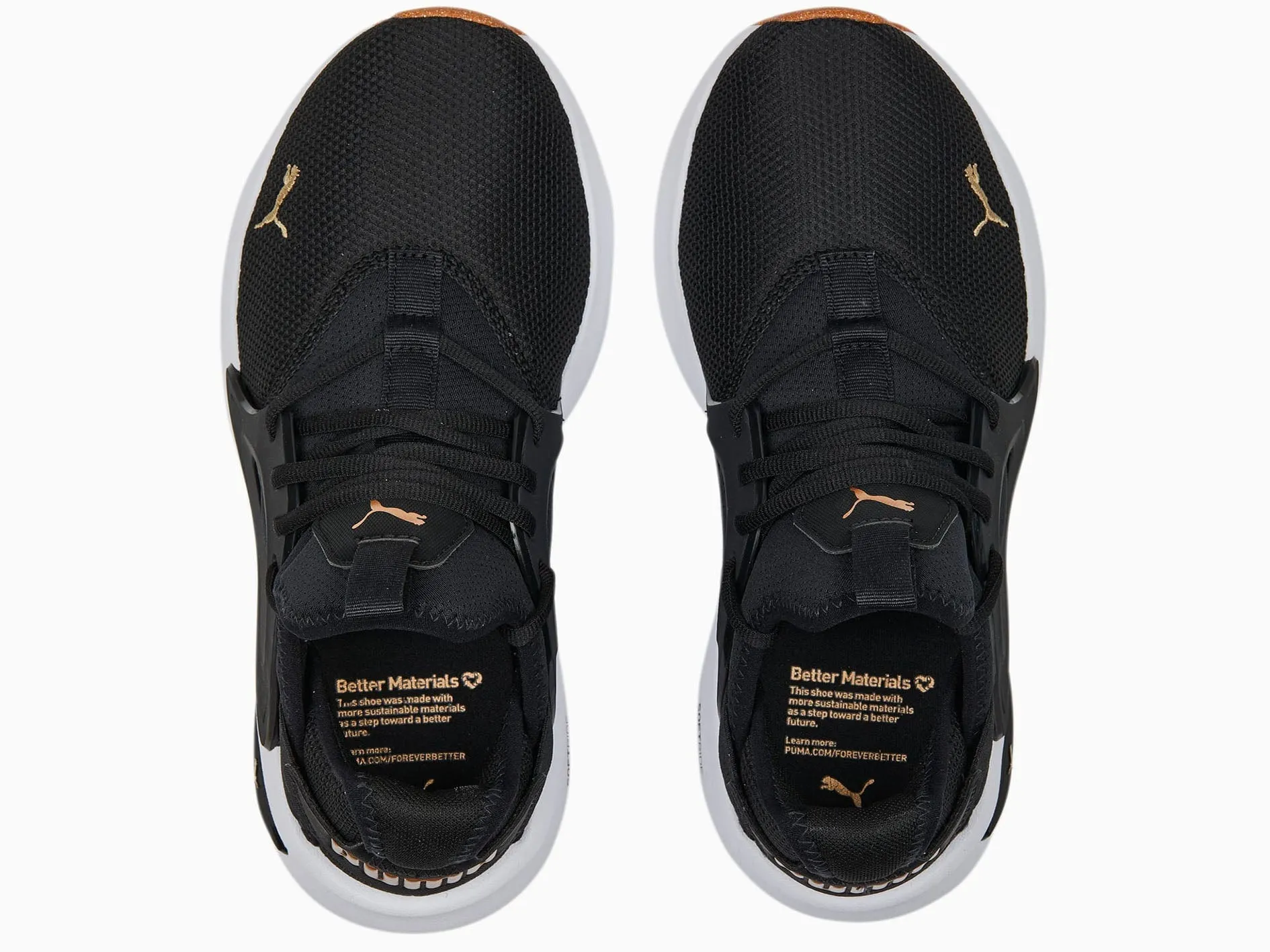 Puma Mens Softride Enzo EVO Better Runners Black/Gold <br> 378291 01