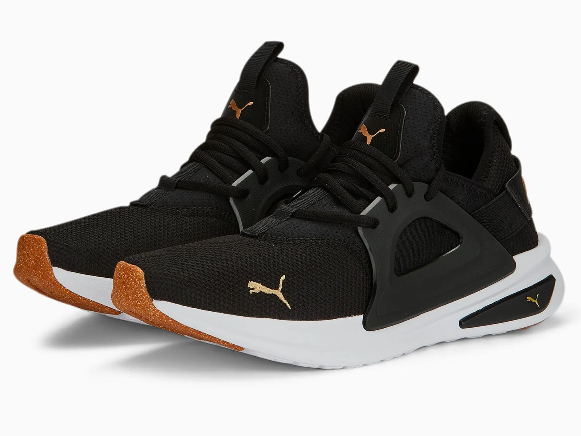 Puma Mens Softride Enzo EVO Better Runners Black/Gold <br> 378291 01