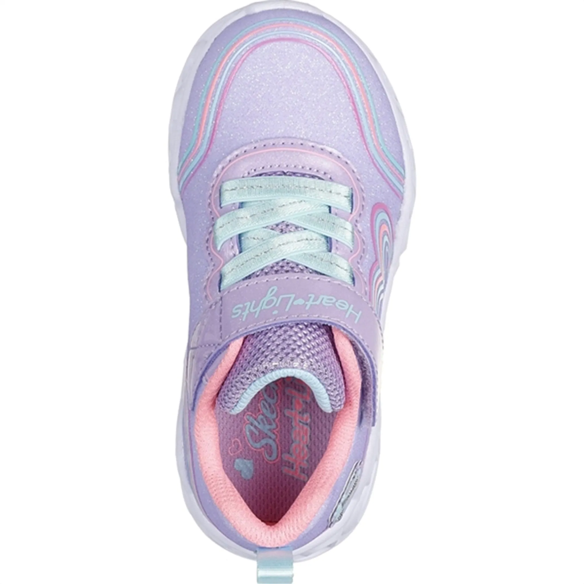 Skechers Lighted Hearts Sparkle Sneakers Lavender Multicolor