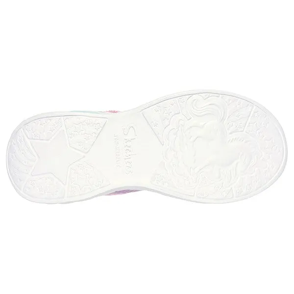 Skechers Unicorn Dreams Ombre Print & Star Shoe Pink Turquoise
