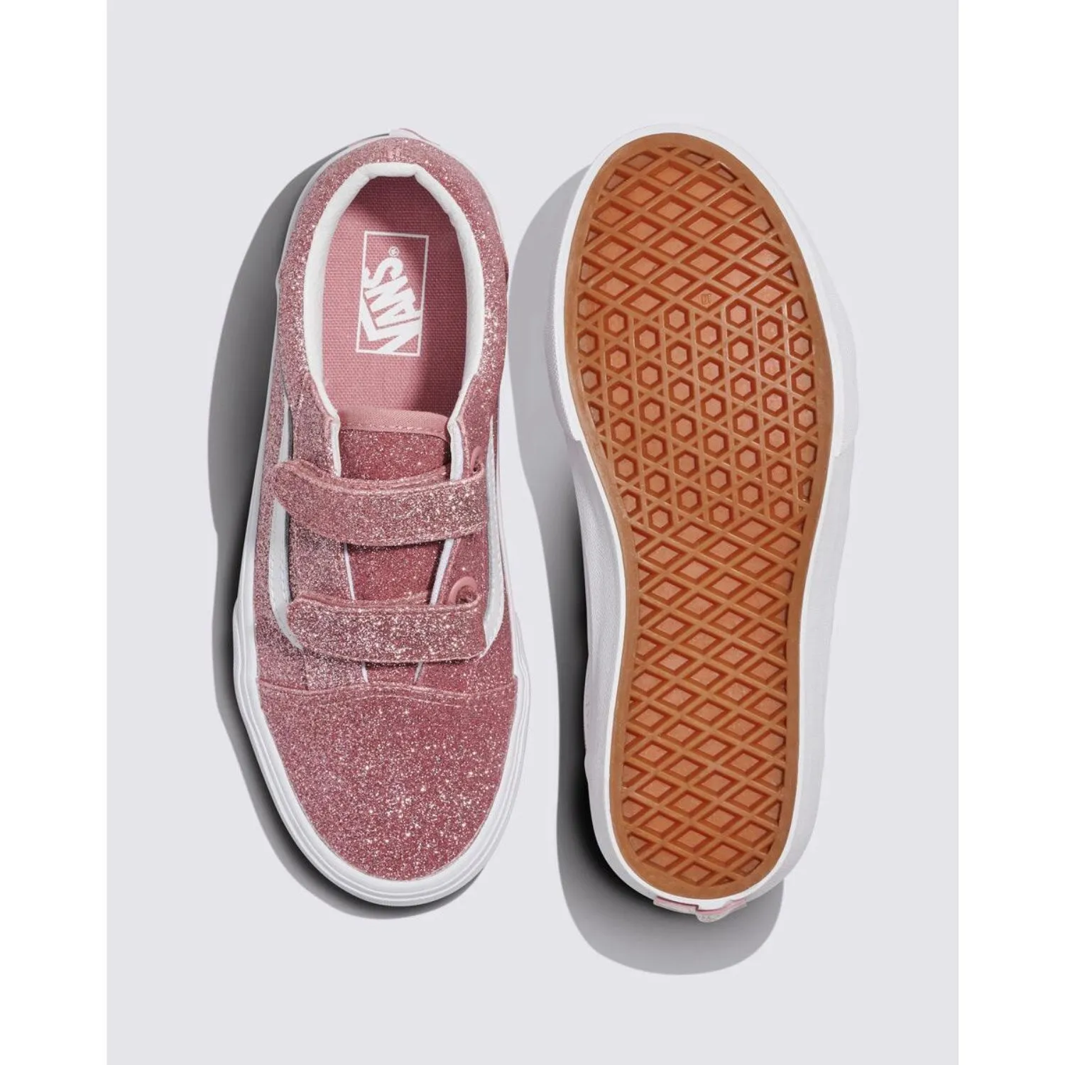 VANS Rose Gold Old Skool V Glitter