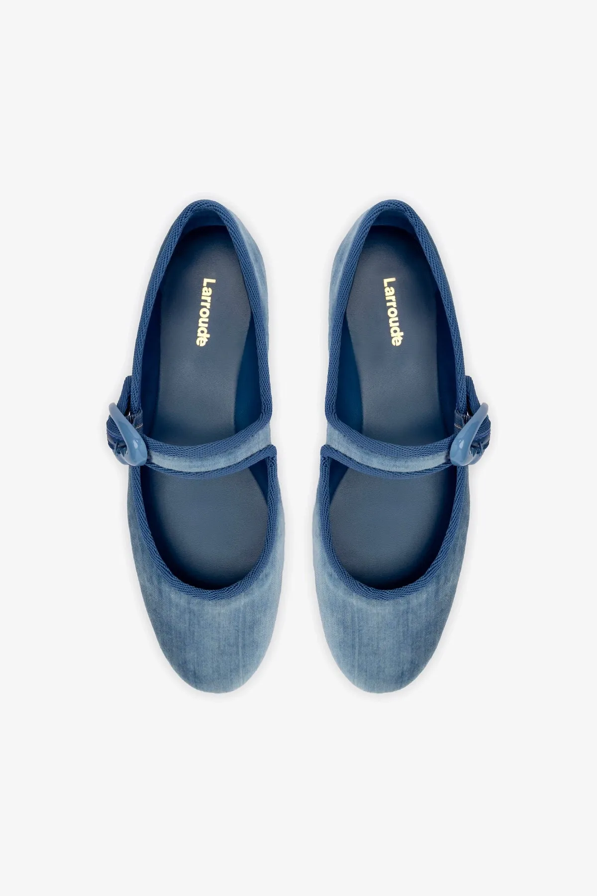 Verona Ballet Flat In French Blue Velvet