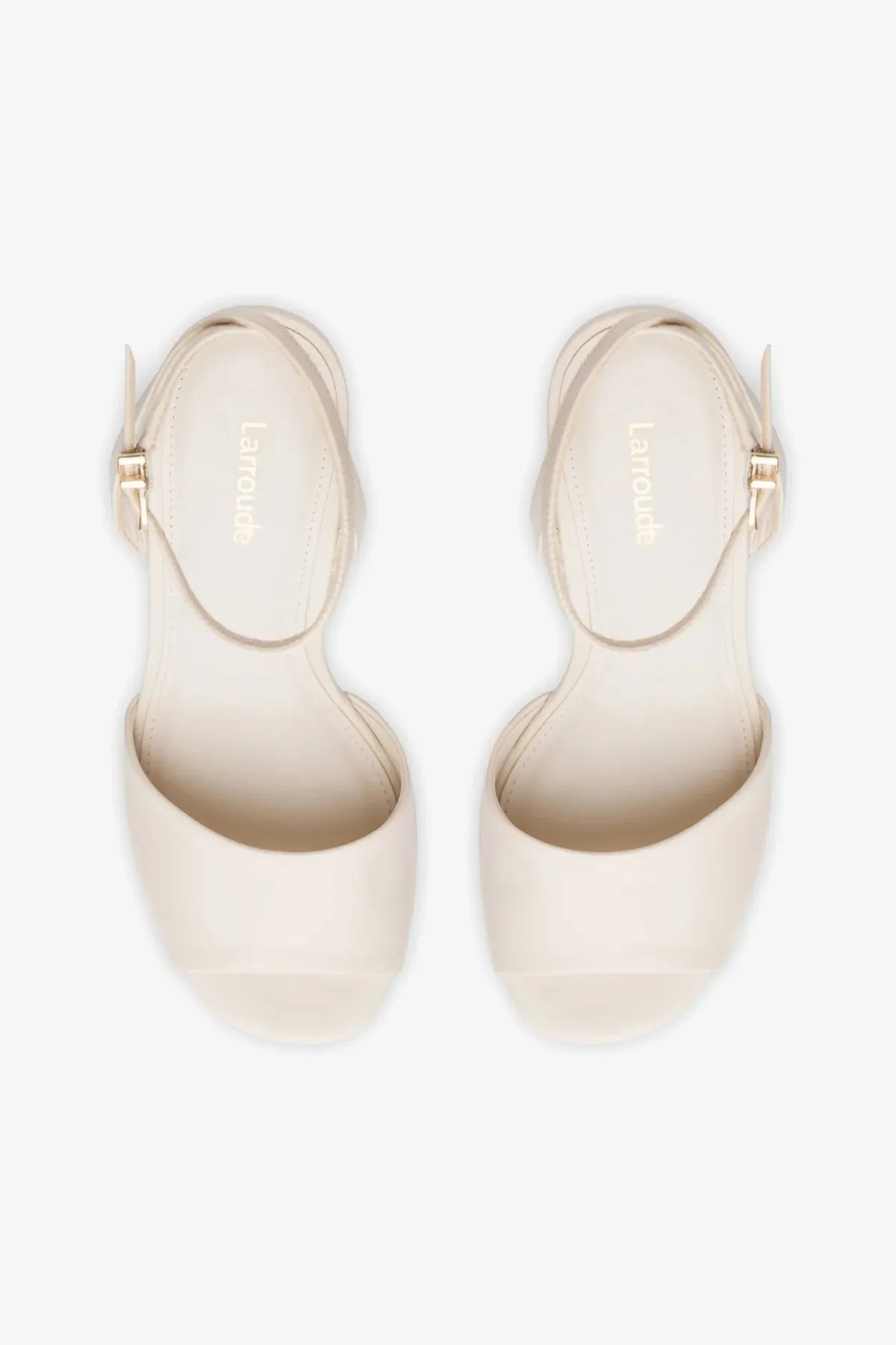 Yves Wedge In Ivory Leather